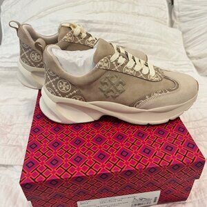 Tory Burch T Monogram Good Luck Trainer- New in Box- Fits 9 to 9.5